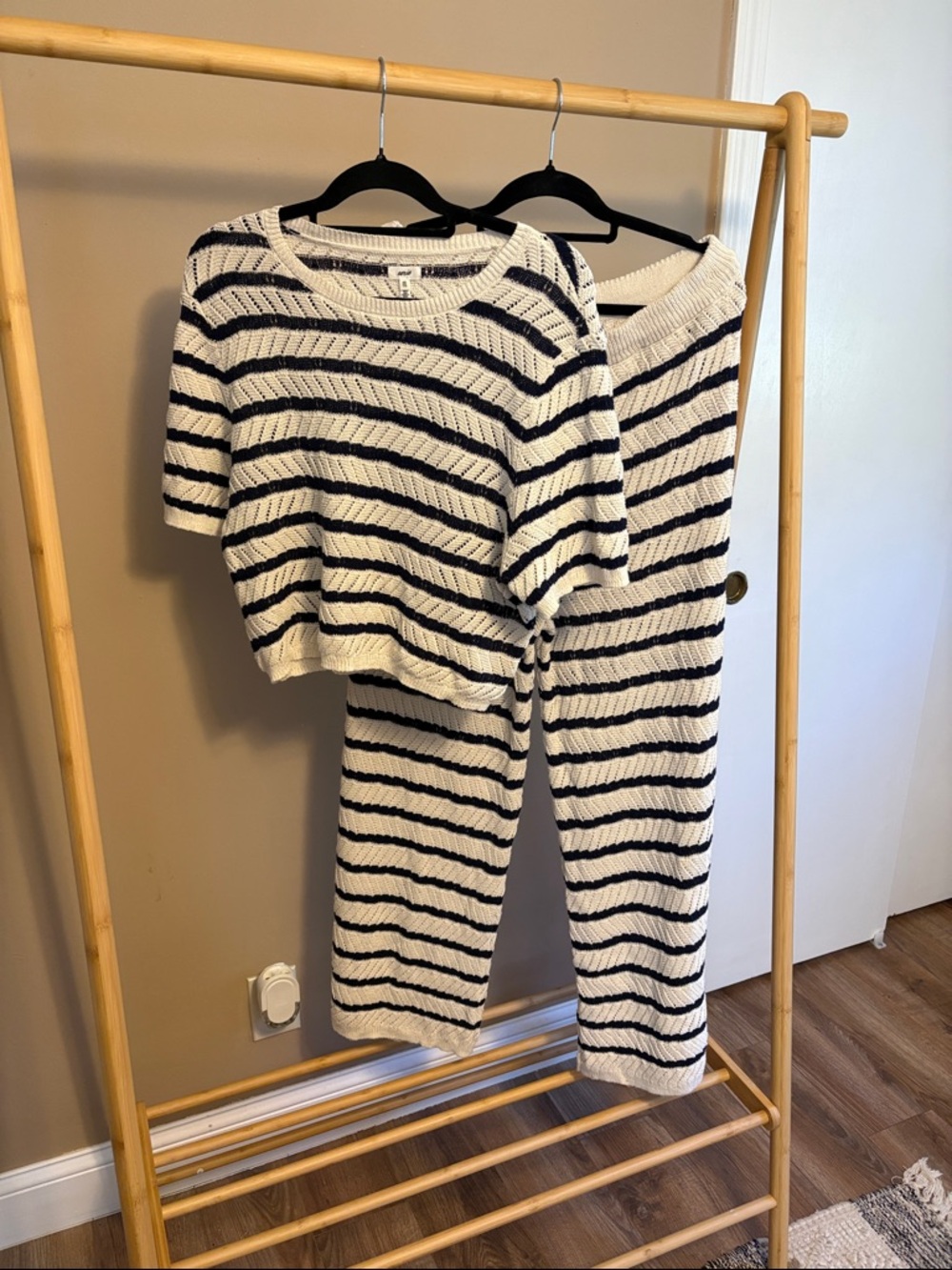 Aerie Striped Two-Piece Beach Coverup Set